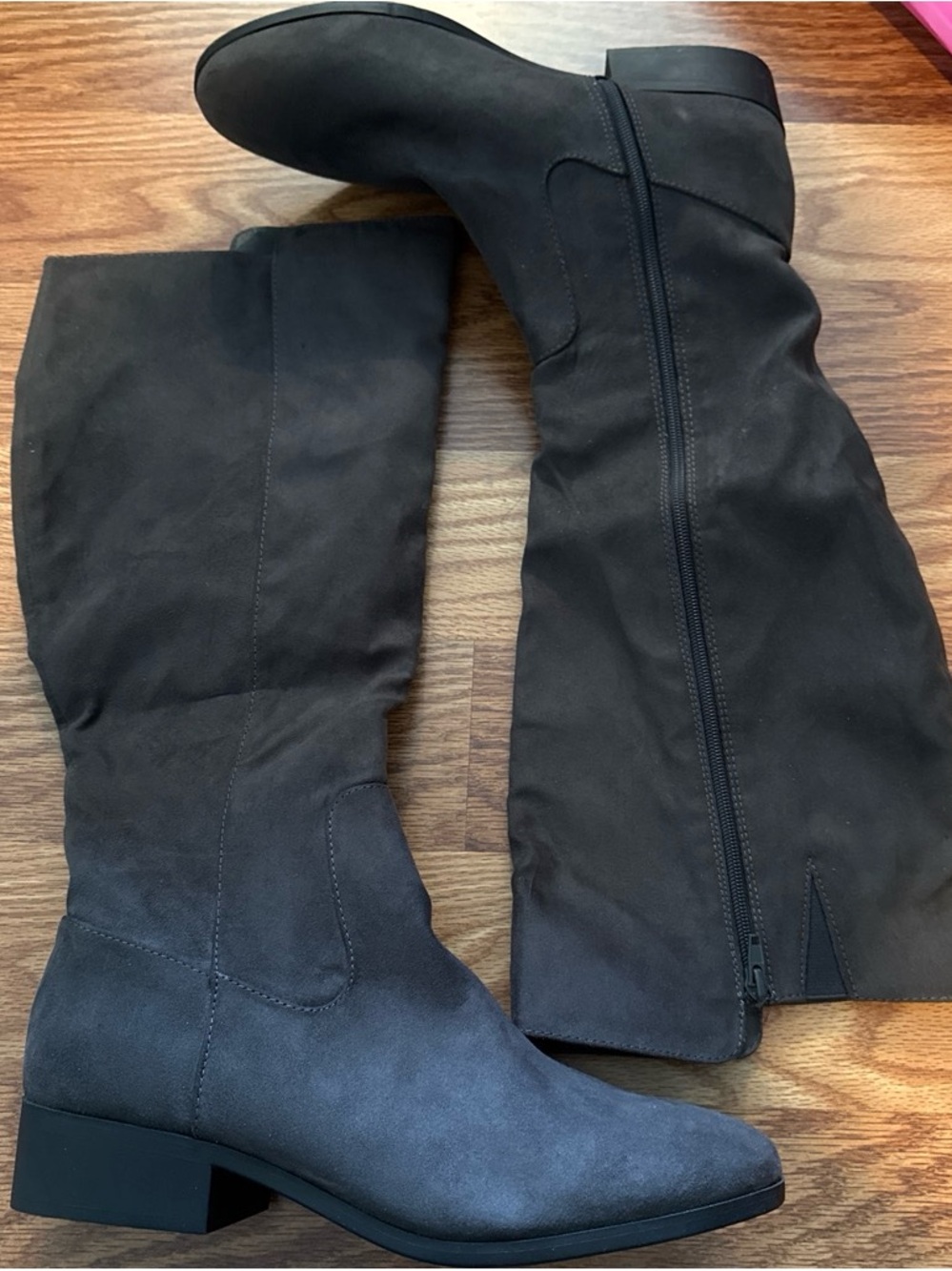 Style & Co. Gray Knee-High Heeled Boots